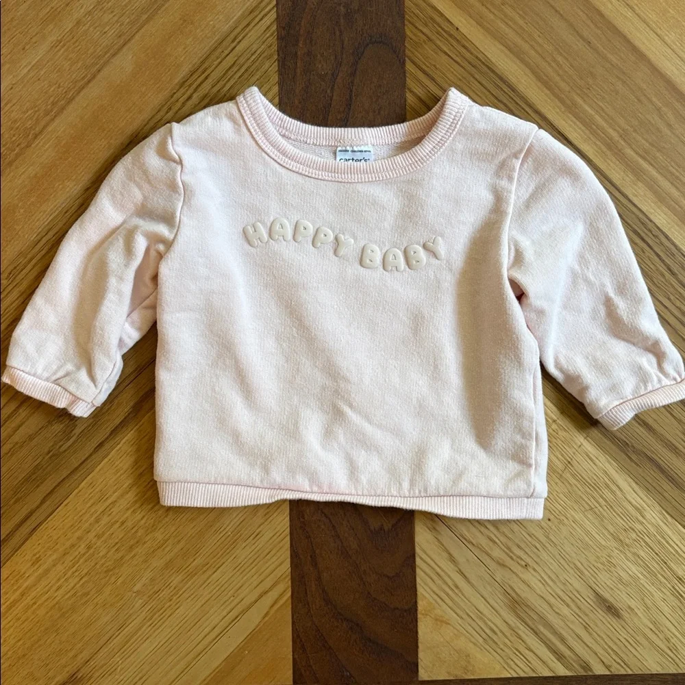 Carter's 0-3 Month Baby Girl Outfit Set & Sweatshirt Bundle